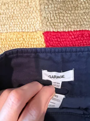 Garage Clothing Navy Blue Pleated Low Rise Mini Skort Built in Shorts Size XS thumbnail 3