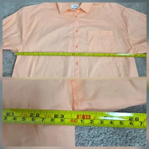 Pistola Womens Sloane Oversized Button Down Hi-Low Long Sleeve Top Orange Sz S thumbnail 10