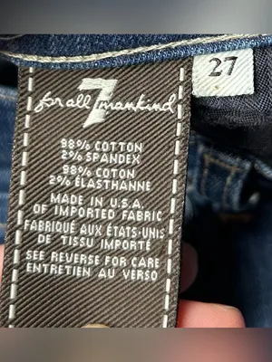 7 For All Mankind Size 27 “The Slim Cigarette” Blue Jeans thumbnail 3