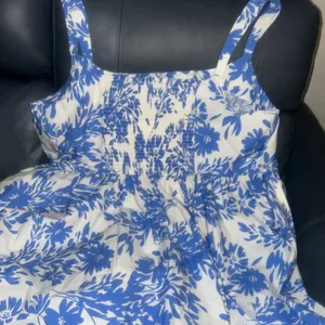 Beautiful Summer Blue White Floral Women's Corset Mini Dress - A New Day 3X thumbnail 8
