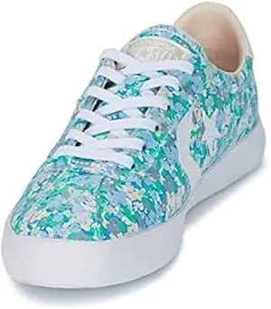 Converse Shoes Women's 7 Breakpoint Floral Low Top Lace Up Sneakers 555952C Teal thumbnail 1