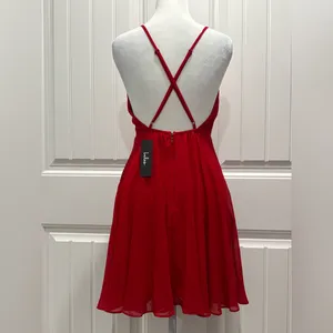 🆕 Lulu's Strapless Red Dress Size M thumbnail 3
