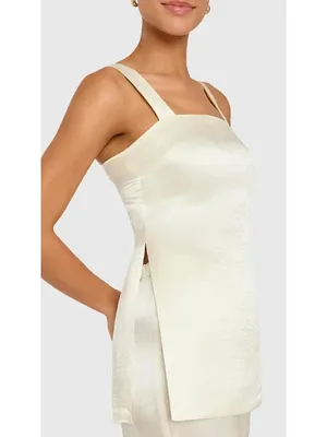 Amanda Uprichard Mariko Top in Ivory Small New Womens Sleeveless Tank Tunic thumbnail 14