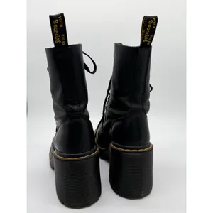 Dr. Martens Kendra Boot Women 8 Black Leather Lace Up Platform Block Heel Combat thumbnail 7