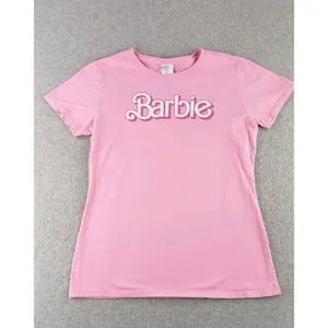 Women's Pink Barbie Logo‎ T-shirt Size Small Doll Super Cute Ladies Cut Iconic thumbnail 10