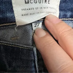 McGuire Gainsbourg Exposed Button Fly Raw‎ Gem Crop Denim Jeans thumbnail 8
