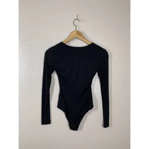 Zachary Black Long Sleeve Bodysuit Size XXS thumbnail 5