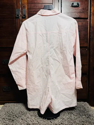 PARKE Resort Collection Long Sleeve Cotton Romper XS Light Pink thumbnail 3
