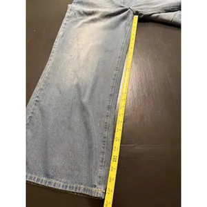 Bamboo Women‎ Wide Leg High Rise Light Wash Denim Jeans Size 13/31 Cotton thumbnail 3