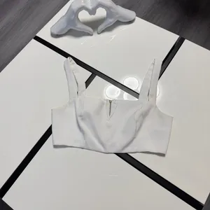 ✨ Cider White V-Neck Zip-Up Crop Top - Size S ✨ thumbnail 5