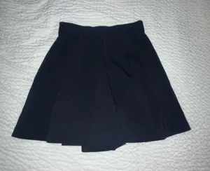 90’s Express Tricot Knit Skirt Black Mod Retro Y2K Vintage Sz Small. EUC thumbnail 1