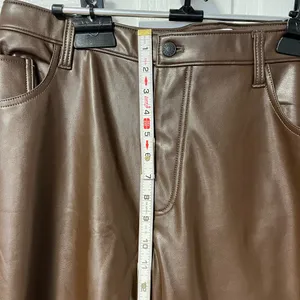 Abercrombie Dark Brown Ultra high Rise Brown 90s straight leg 16 short thumbnail 8
