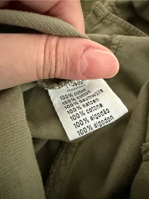 LACOSTE Corduroy Military Green Button Down Shirt Sz 34 thumbnail 7