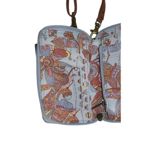 Sakroots Artist Circle Crossbody/Wallet Women Small‎ Blue/Owl Floral Print Boho thumbnail 4