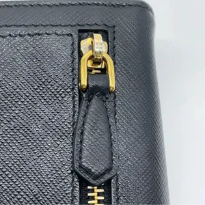 Prada Black saffiano leather Wallet and Card Holder Set W/box thumbnail 10