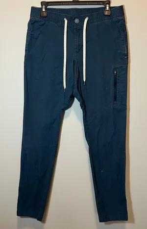 Vuori Ripstop Pant Navy Blue Organic Cotton Stretch Joggers Women's Medium thumbnail 1