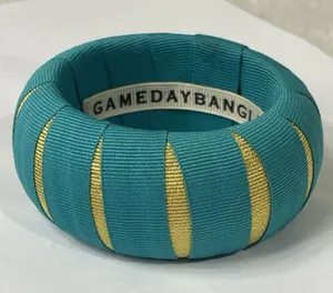 Gameday Bangle Gold Turquoise thumbnail 1