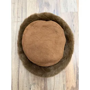 Brown Faux Fur Cossack Hat Suede Look Winter 1st Avenue New York thumbnail 5