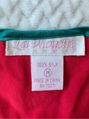 VTG 100% Silk Teddy Romper Bodysuit Lingerie M Red Coquette Button Down Pinup thumbnail 4