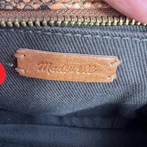 Madewell The Transport‎ Camera Bag Colorblock Snake Embossed Edition Rusted Tin thumbnail 11