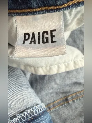PAIGE Medium Blue Cropped Ankle Jeans, Size 32 thumbnail 2