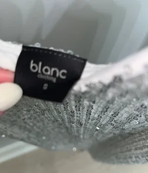 Blanc White Sequin Mini Dress thumbnail 4