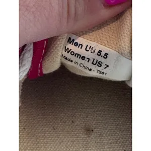 Vans Y2K‎ Low Top Sneakers Women 7 Canvas Lace Up Skater Minimalist Indie Red thumbnail 7