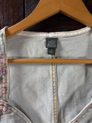 Wild Fable Denim Brami Jean Crop Tank Top Small thumbnail 5
