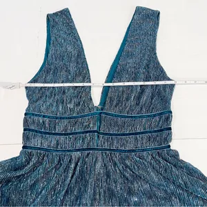 Lulus Smokeshow Teal Metallic Sleeveless‎ Mini Dress MEDIUM thumbnail 9