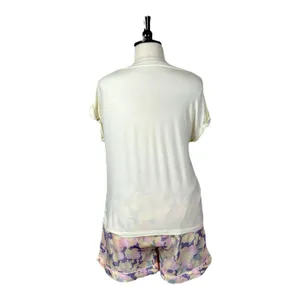 Stars Above Pajamas Sleepwear 3 Piece Short Tee Set Shirt Yellow Floral XL/XXL thumbnail 6