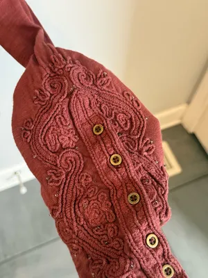 Free People We The Free Hooked On You Cuff Long Sleeve Tee in Burgundy thumbnail 5