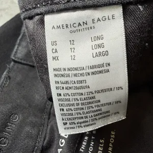 American Eagle Womens Size 12 Long The Dream Jean Black High Rise Jegging Skinny thumbnail 5