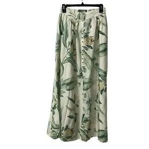 H&M Floral Print Maxi Button Down Skirt(Size Small) thumbnail 4
