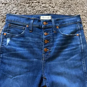 Madewell 10 High-Rise‎ Skinny Jeans Blue Button Fly Distressed J7914 Womens 28 thumbnail 6