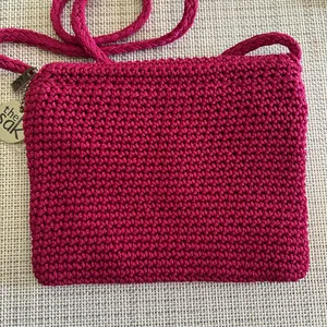 The Sak Crochet Crossbody Bag Magenta/Hot Pink thumbnail 6