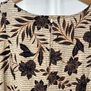 Eloquii Floral Puff Sleeve Midi Dress‎ in Cream Size 16 thumbnail 8