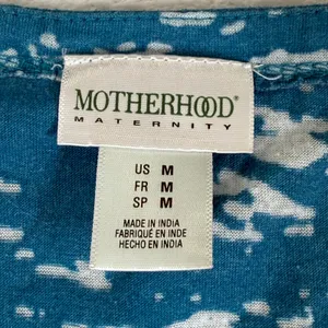 Motherhood Maternity Blue Abstract Print Empire Waist Tank Top Sleeveless Mens M thumbnail 2