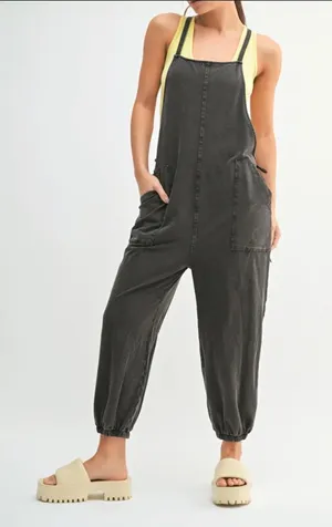 Mono B Cinch & Slouch Cotton Overalls thumbnail 1