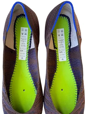 EUC Rothy’s Sapphire Zebra Square Toe Flats Size 8 thumbnail 5