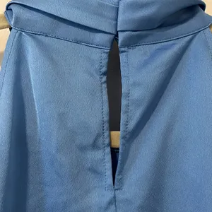 Ann Taylor satin sleeveless blouse in blue in size Medium thumbnail 4