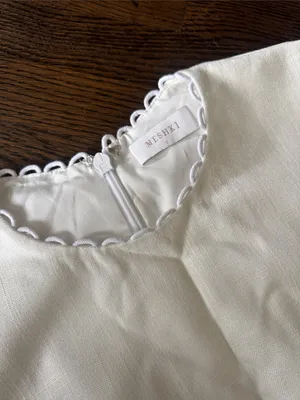 Meshki Antonella Linen Mini Dress - White thumbnail 2