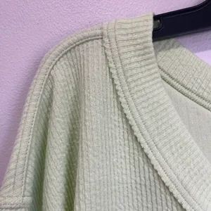 Aerie Light Green Waffle‎ Knit Oversized V-Neck Pullover Sweater Size XS thumbnail 7