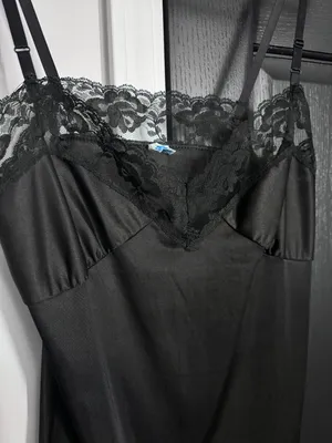 Black Satin Dress Size M thumbnail 7