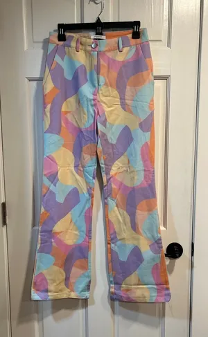 Peppermayo Colorful Print Pants NWOT US Size 4 thumbnail 1