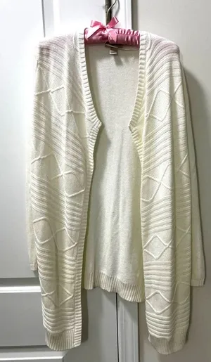 Loft Ivory Open Front Cardigan, XS thumbnail 1
