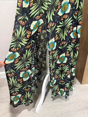 Brenda Quinn x Anthropologie Tropical Floral Resort Wear Halter Maxi Dress thumbnail 8
