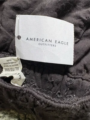 American Eagle Dark Grey Eyelet Bra Womens Size XL NWT Light Support thumbnail 3