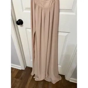 Reformation High Halter Neck‎ Open Back Maxi Dress Blush Nude Formal Gown thumbnail 5