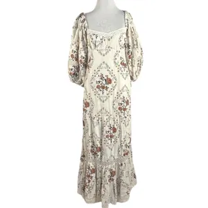 Free People Ethereal Dainty All the Attitude Printed Maxi Dress Medium Cottage thumbnail 7
