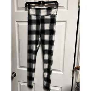 No‎ Boundaries Black White Plaid High Rise Leggings Juniors Size S 3-5 NWT thumbnail 2